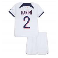 Paris Saint-Germain Achraf Hakimi #2 Vonkajší Detský futbalový dres 2023-24 Krátky Rukáv (+ trenírky)